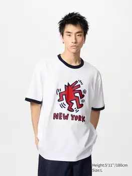 Футболка с графическим принтом в стиле поп-арт Uniqlo, цвет 00 белый