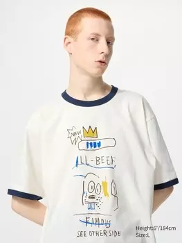 Футболка с графическим принтом в стиле поп-арт Uniqlo, цвет 01 белый