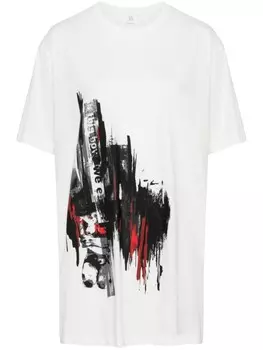 Футболка с графическим принтом Y Y'S, белый