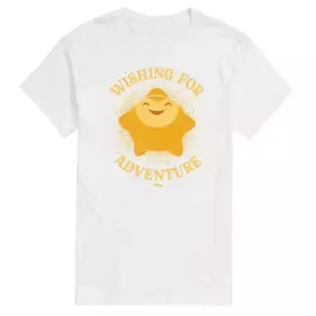Футболка с графическим принтом «Желание большого и высокого приключения» Disney, белый