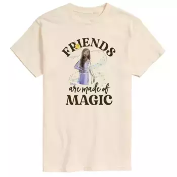 Футболка с графическим принтом «Желаю, чтобы друзья мужчин были сделаны из магии» Disney, бежевый
