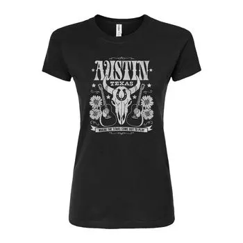 Футболка с графическим рисунком Austin Texas для юниоров Licensed Character, черный