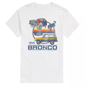 Футболка с графическим рисунком Big & Tall Ford Retro Bronco 4x4 Licensed Character, белый
