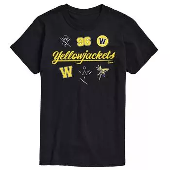 Футболка с графическим рисунком Big & Tall Yellowjackets Icons License