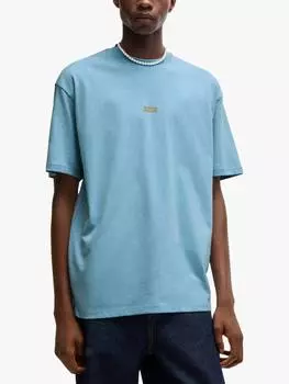 Футболка с графическим рисунком boss nalono на спине HUGO BOSS, цвет Light Pastel Blue