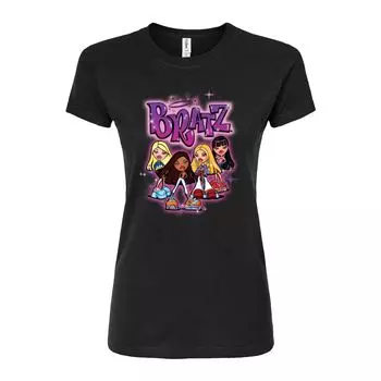 Футболка с графическим рисунком Bratz Doll Group для юниоров Licensed Character, черный