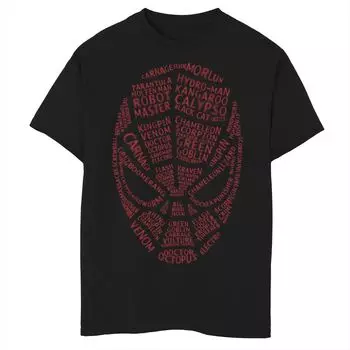 Футболка с графическим рисунком «Человек-Паук Marvel All The Villains» для мальчиков 8–20 лет Marvel