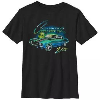 Футболка с графическим рисунком Chevrolet Camaro для мальчиков Licensed Character, черный