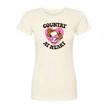 Футболка с графическим рисунком «Country At Heart» для детей Junior's Peanuts Licensed Character