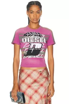 Футболка с графическим рисунком Diesel, цвет Berry & Red