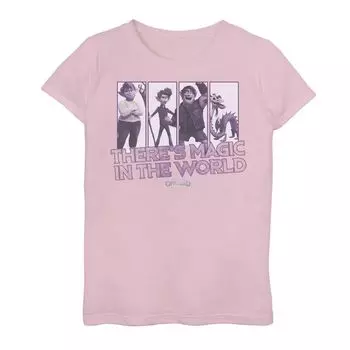 Футболка с графическим рисунком Disney/Pixar Onward для девочек 7–16 лет, групповой снимок, в мире есть волшебство Disney / Pixar