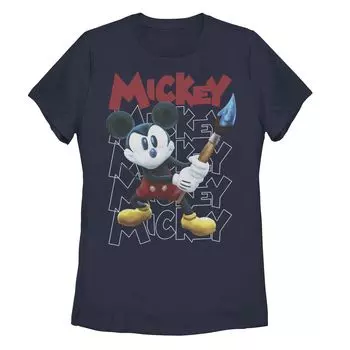 Футболка с графическим рисунком Disney's Epic Mickey Word Stack для юниоров Licensed Character, темно-синий