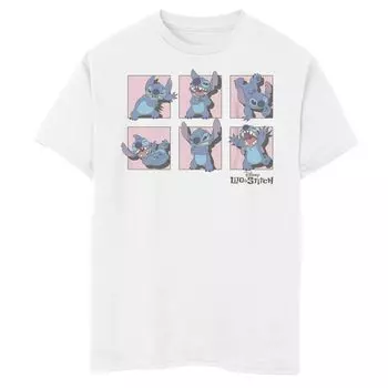 Футболка с графическим рисунком Disney's Lilo & Stitch Boys 8–20 Poses Of Stitch Licensed Character