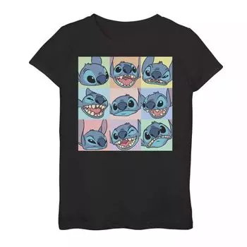Футболка с графическим рисунком Disney's Lilo & Stitch Girls 7–16 «Многоликая Стич» Licensed Character