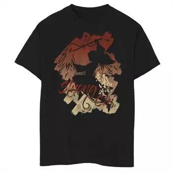 Футболка с графическим рисунком Disney's Mulan для мальчиков 8–20 лет Live Action Strong Chi Silhouette Disney