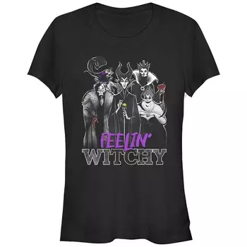 Футболка с графическим рисунком Disney's Villains Junior' Halloween Feelin' Witchy Group Shot, черный