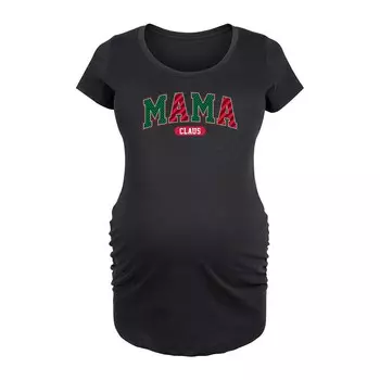 Футболка с графическим рисунком для беременных Mama Claus Varsity Licensed Character, черный