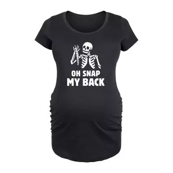 Футболка с графическим рисунком для беременных Oh Snap My Back Licensed Character