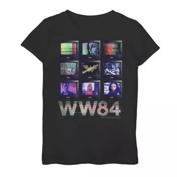 Футболка с графическим рисунком для девочек 7–16 лет DC Comics Wonder Woman Television Stack Licensed Character