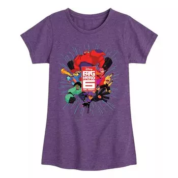 Футболка с графическим рисунком для девочек 7–16 лет Disney/Pixar's Big Hero 6 Licensed Character