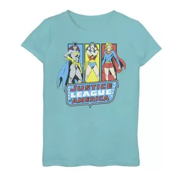Футболка с графическим рисунком для девочек 7–16 лет «Лига справедливости Wonder Women» DC Comics