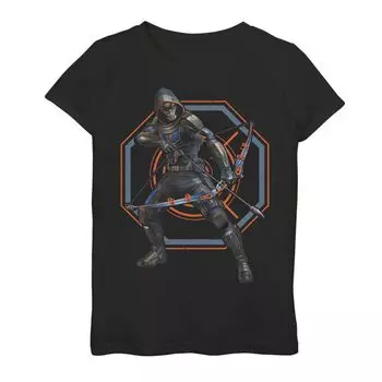 Футболка с графическим рисунком для девочек 7–16 лет Marvel Black Widow Taskmaster Action Pose Marvel