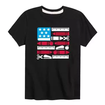 Футболка с графическим рисунком для мальчиков 8–20 лет Americana School Supplies Licensed Character