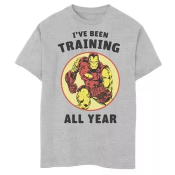 Футболка с графическим рисунком для мальчиков 8–20 лет Marvel Iron Man Year Training Marvel