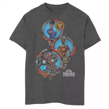 Футболка с графическим рисунком для мальчиков 8–20 лет Marvel Wakanda Forever Team Up для девочек Licensed Character