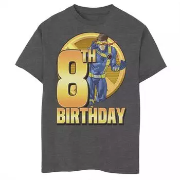 Футболка с графическим рисунком для мальчиков 8–20 лет, Marvel X-Men Cyclops Action Pose, на 8-й день рождения Marvel