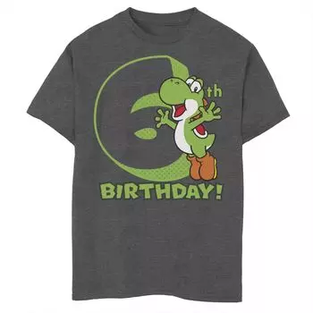 Футболка с графическим рисунком для мальчиков 8–20 лет, Nintendo Super Mario Yoshi, 6 лет, с портретом Licensed Character