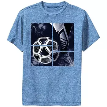 Футболка с графическим рисунком для мальчиков Soccer Kick Licensed Character, цвет Royal Heather