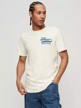 Футболка с графическим рисунком для спецодежды Superdry, новый мел белый