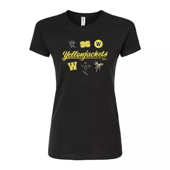 Футболка с графическим рисунком для юниоров Yellowjackets Icons Licensed Character, черный