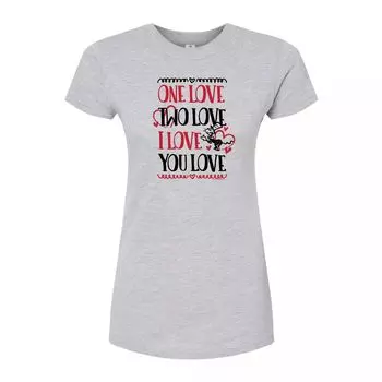 Футболка с графическим рисунком Dr. Seuss для юниоров One Love, Two Love Licensed Character, серый