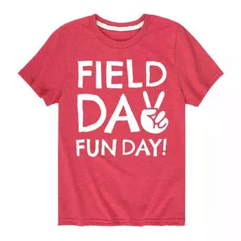 Футболка с графическим рисунком «Field Day Fun Day Peace Sign» для мальчиков 8–20 лет Licensed Character