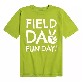 Футболка с графическим рисунком «Field Day Fun Day Peace Sign» для мальчиков 8–20 лет Licensed Character, светло-зеленый