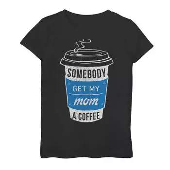 Футболка с графическим рисунком Fifth Sun Mom Coffee для девочек 7–16 лет Unbranded