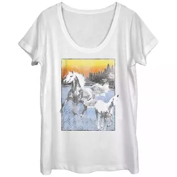 Футболка с графическим рисунком «Horses Freedom» для юниоров Licensed Character