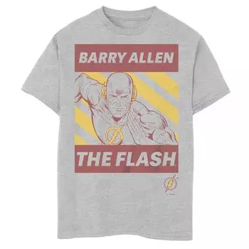 Футболка с графическим рисунком и логотипом DC Comics The Flash Barry Allen Box для мальчиков 8–20 лет Licensed Character
