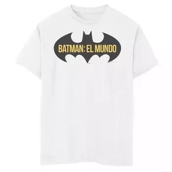Футболка с графическим рисунком и логотипом DC Comics для мальчиков 8–20 лет, Бэтмен, El Mundo, Испания, летучая мышь Licensed Character
