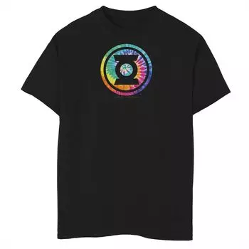 Футболка с графическим рисунком и логотипом DC Comics Green Lantern Tie Dye для мальчиков 8–20 лет Licensed Character