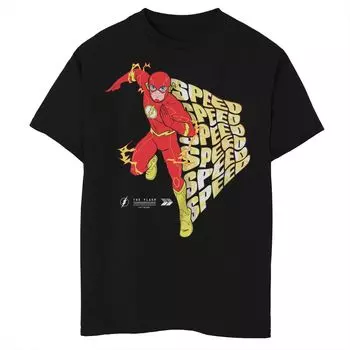 Футболка с графическим рисунком и логотипом DC Comics The Flash Run Speed для мальчиков 8–20 лет Licensed Character