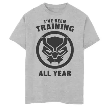 Футболка с графическим рисунком и логотипом Marvel Avengers Black Panther Training для мальчиков 8–20 лет Marvel
