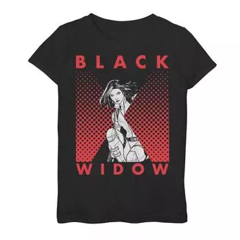 Футболка с графическим рисунком и логотипом Marvel Black Widow для девочек 7–16 лет Marvel