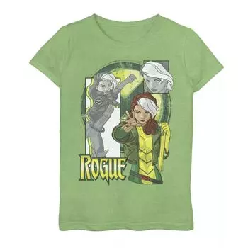 Футболка с графическим рисунком и логотипом Marvel X-Men Rogue для девочек 7–16 лет Marvel