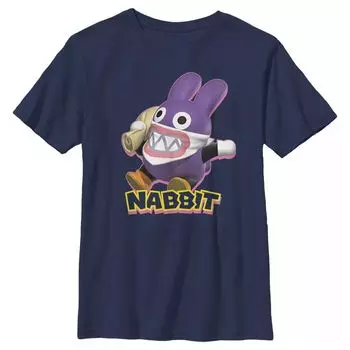 Футболка с графическим рисунком и логотипом Nintendo Super Mario Nabbit для мальчиков 8–20 лет Licensed Character
