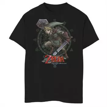 Футболка с графическим рисунком и логотипом Zelda Twilight Princess Link для мальчиков 8–20 лет Licensed Character