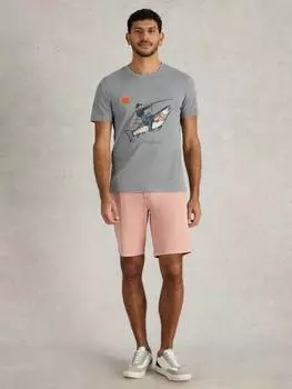 Футболка с графическим рисунком из хлопчатобумажной смеси abersoch обычного кроя с коротким рукавом White Stuff, цвет Blue Denim