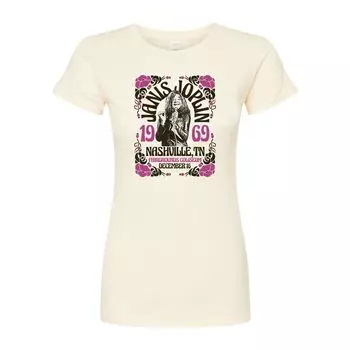Футболка с графическим рисунком Janis Joplin Nashville для юниоров Licensed Character, бежевый